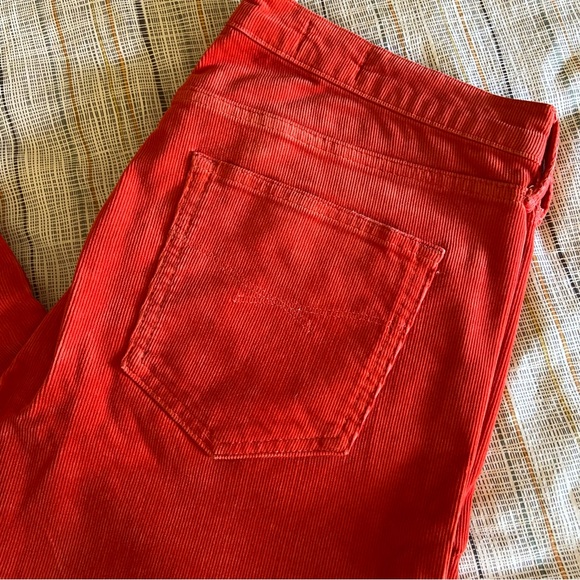 Red corduroy Sexy Boyfriend style Gap pants - Picture 5 of 6